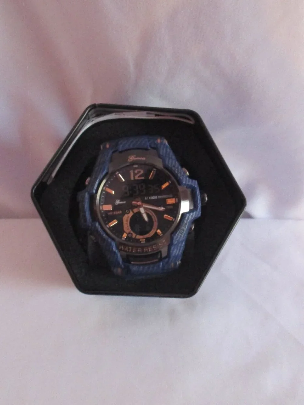 Genoa Japanese Movement Blue Multi-Function Watch with Silicon Strap (6.50-8.50)